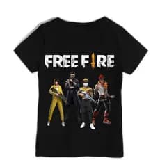Camiseta Free Fire Infantil Juvenil Unissex Camisa Gola Redonda Menino Menina 100% Algodão Leve Confortavel