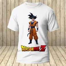 Camiseta Dragon Ball Z  Adulto e Infantil Tecido 100% Algodão Leve e Confortável Camisa Dragon Ball