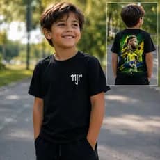 Camiseta Njr 100% Algodão Camisa Infantil e adulto Njr Torcida Blusa Infantil Leve e confortável