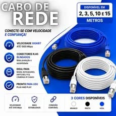 Cabo De Rede De Internet Com Conector Ja Pronto cat5