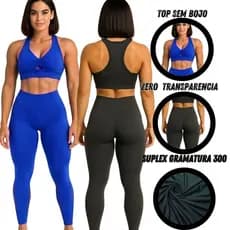 KIT 2 CONJUNTO FITNESS 2 TOPS E 2 CALÇAS MODA DE ACADEMIA Feminino de Academia  Roupa Para Malha