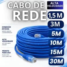 Cabo de rede  Internet  5, 10, 15, 20,, 30, metros cat5