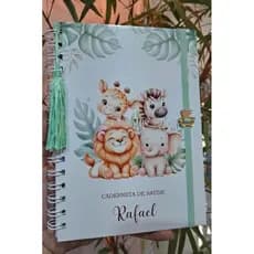 Caderneta de Vacinação Safari, versão menino ou menina.  Personalizado. Grátis sacola com o tema.