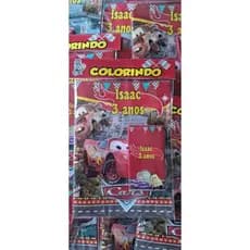 15 unidades de Kit colorir Mc Quen + giz + Lapela - Lembrancinha - Todos Os Temas.