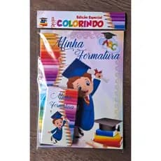 20 unidades de Kit colorir livrinho Formatura+ giz + Lapela, já embalados - Lembrancinha - Festa Infantil