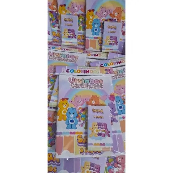 15 kits Livro de Colorir Ursinhos Carinhosos Personalizado. Todos os temas.