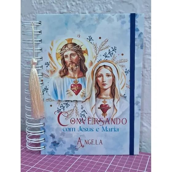 Agenda Personalizada Conversando com Jesus e Maria. 1 versículo por página. Ler a descrição abaixo.