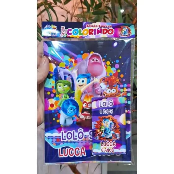 25 kits de Colorir Divertidamente - Lembrança de aniversário personalizada.