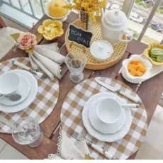 Jogo Americano Mesa Posta Disco Placa Redonda MDF Cru 3mm 35cm Sousplat Souplá Artesanato Decoracao