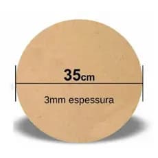 Sousplat 35cm MDF CRU 3mm  Acabamento Premium Envio Imediato Souspla Decoração Mesa Proteção  Supla