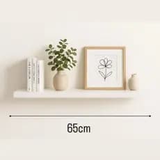 Prateleira Branca 65x15 MDF com suporte invisível Decoração Sala Direto da Fábrica Decoração Moderna