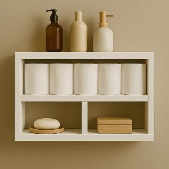 Nicho Decoração MDF Branco com Prateleiras Moderno para Quarto Sala Banheiro Cozinha Kit Instalação