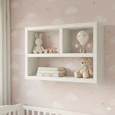 Nicho Organizador de Parede Baby Livros e Brinquedos para Quarto Infantil Decoração