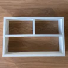 Nicho Organizador de Parede Multiuso com 3 Divisórias e Prateleira MDF Branco Decoração