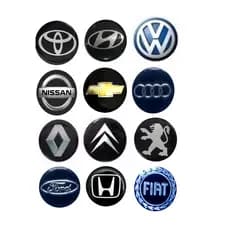2 Emblema Chave Canivete Logo Chevrollet Renault Volks Fiat