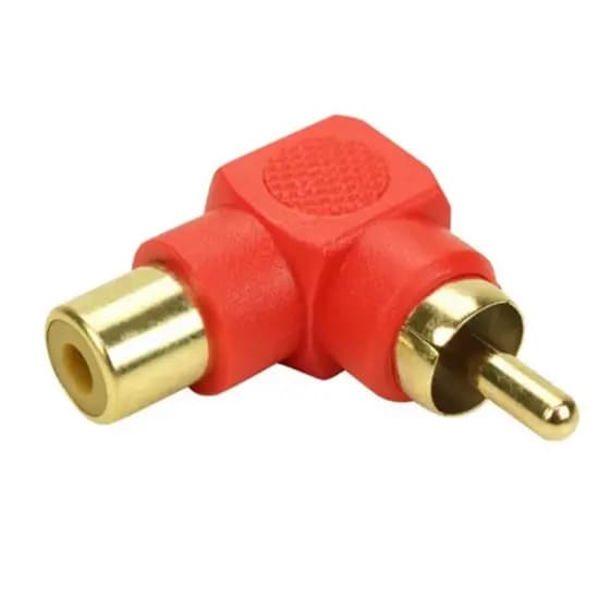 5 Plug Adaptador Rca Macho X Femêa- (formato L) 90º