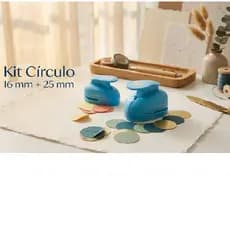 Kit 2 Cortador Furador Eva Papel CIRCULO 16mm + 25 mm