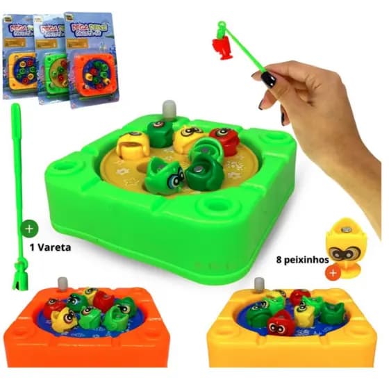 Brinquedo Pega Pesca Peixe Com Imã A Corda Presente Barato festa junina