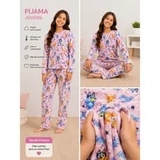 Pijama Juvenil Infantl Soft Soft Fleece Quentinho Macio Confortável Feminino Longo