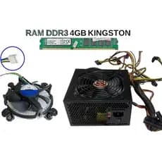Fonte De Alimentação 550W ATX Plus + Cooler Para Processador Intel