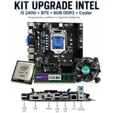Kit Placa Mãe + Processador I5 2400 Com Cooler + 8gb RAM DDR3 Sem Caixa Pronta Revisada Com Pasta Térmica