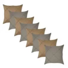 Kit 8 Capas de Almofadas Suede Drapeada