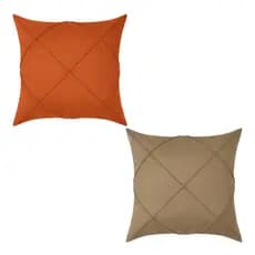 kit com 2 capas de almofadas suede drapeada  confortavel sofisticada