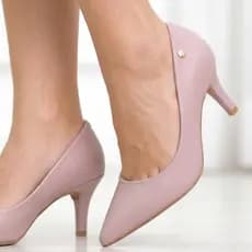Scarpin Vizzano Salto Médio 7cm Bico Fino Feminino Conforto Social Trabalho Festa Várias Cores