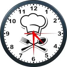 Rel贸gio De Parede Cozinheiro Culinaria - Chef Gourmet- 24cm