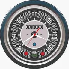 Relógio De Parede Personalizado Velocímetro Fusca Volks 24cm