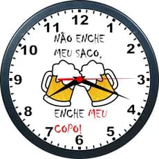 Rel贸gio De Parede Cervejeiro Bar Cerveja Enche Meu Copo-24cm
