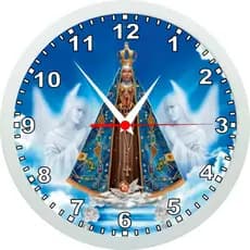 Rel贸gio De Parede Personalizado Nossa Senhora Aparecida 24cm
