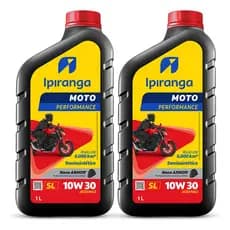 Kit 2 Óleo Motor Moto Ipiranga 10w30 4t Jaso Ma2 1l