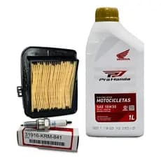 Kit Revisão Óleo Filtro e Vela Fan 160 Original Honda
