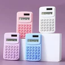 Mini Calculadora de Bolso 8 Dígitos - Display LCD Portátil e Colorida