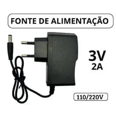 Fonte de Alimentação Bivolt 3V 2A - Estabilizadora para Eletrônicos Fonte de Energia