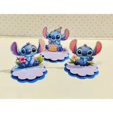 Aplique 3D Stitch para caixa acrílica 5x5 | Lembrancinha de de Aniversário | Stitch