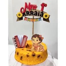 Topo de Bolo "Meu 1º Arraiá" | Primeira Festa Junina | Decoração Bolo Festa Junina / São João / Festa Julina