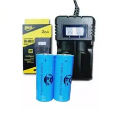 carregador  26650 14500 18500 16340 cr123 Com 2 26650