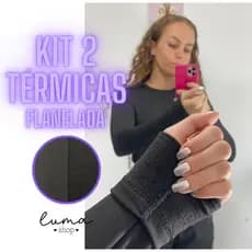 KIT 2 PEÇAS Blusa Térmica de Frio Flanelada Quentinha Inverno