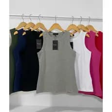 Regata Feminina Lisa Cotton Algodão Blusa Básica Fashion