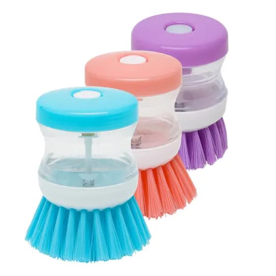 Escova Limpeza Multiuso Dispenser Detergente Sabão Sabonete Esponja Lava Louça