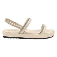 Sandália Feminina Papete Birken Flatform Strass Brilho Confortável