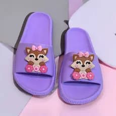 Chinelo Nuvem Infantil Menina Raposa Slide Conforto Macio Leve Chinelo Feminino Escolar Kids