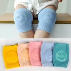 1 a 3 Pares – Joelheira Infantil Antiderrapante Algodao Para Engatinhar Tecido Estampado Grosso