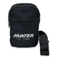 Shoulder Bag Hunter Preta Transversal c/ Alça Regulável Estampada