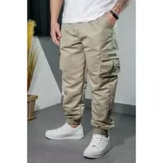 Calça Cargo Corta Vento Jogger Unisex Masculina Caqui Skate