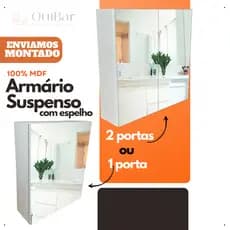 Armário Suspenso Espelheiro 1 Porta