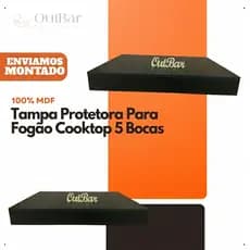 Tampa Protetora Para Fogão Cooktop 5 Bocas Mdf