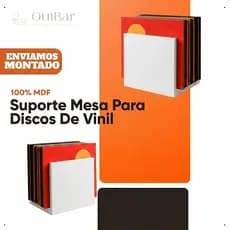 Estante Suporte Mesa Para Discos De Vinil  25 LPS